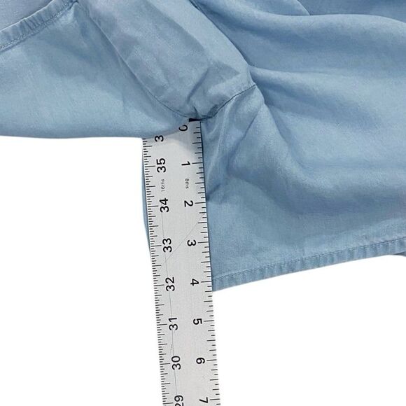 Zac & Rachel Light Blue Denim Skort Elastic Waistband & Tie Women’s XL Preppy - Picture 11 of 11